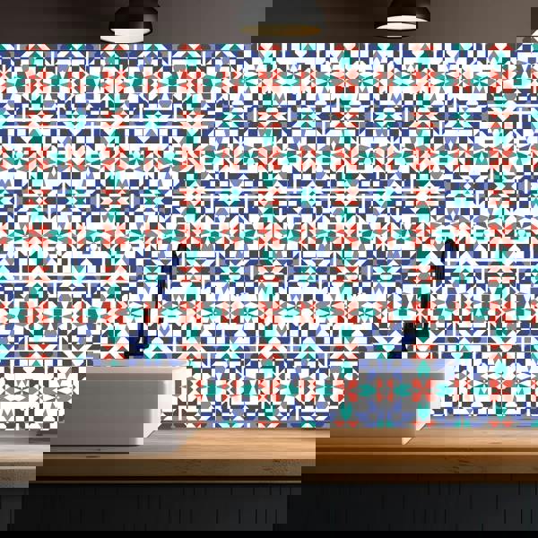 WT1508 - Marrakech Tiles Wall Stickers - 15 cm x 15 cm - 24 pcs.