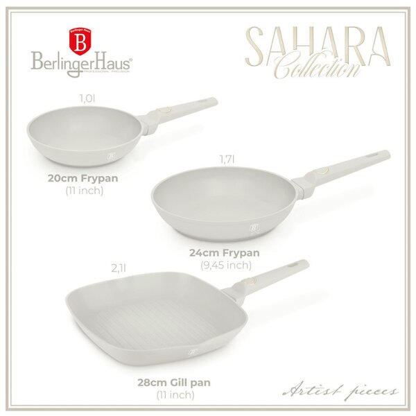 Berlinger Haus 3 pcs frypan set Berlinger Haus BH8079 Sahara