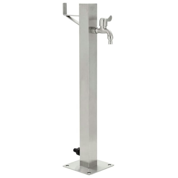 Berkfield Garden Water Column Stainless Steel Square 65 cm