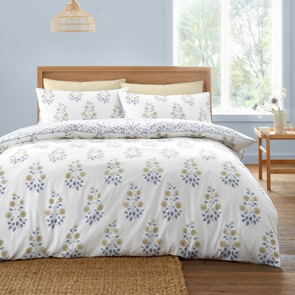 Bianca Eloise Floral 230 Thread Count Cotton Reversible Duvet Cover Set