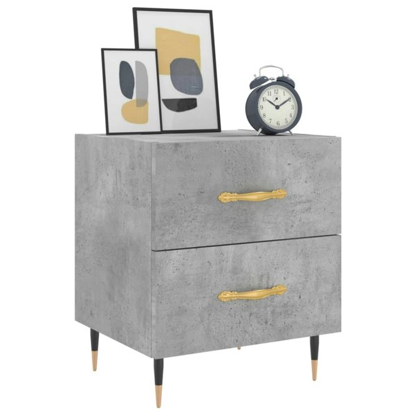 Berkfield Bedside Cabinet Concrete Grey 40x35x47.5 cm Engineered Wood