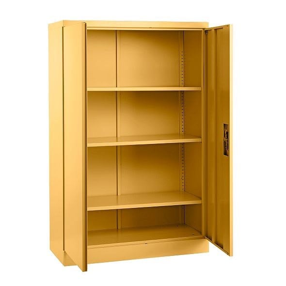 MMT Furniture Designs Storage Cabinet Steel 2 Door Yellow 140cm(h) Lockable Filing Cabinet