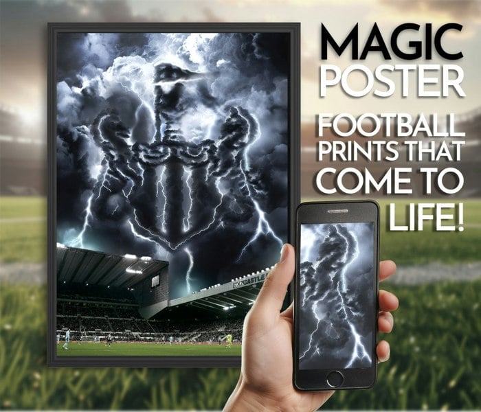 NotNiceThings Newcastle United Magic Poster - Augmented Reality Art