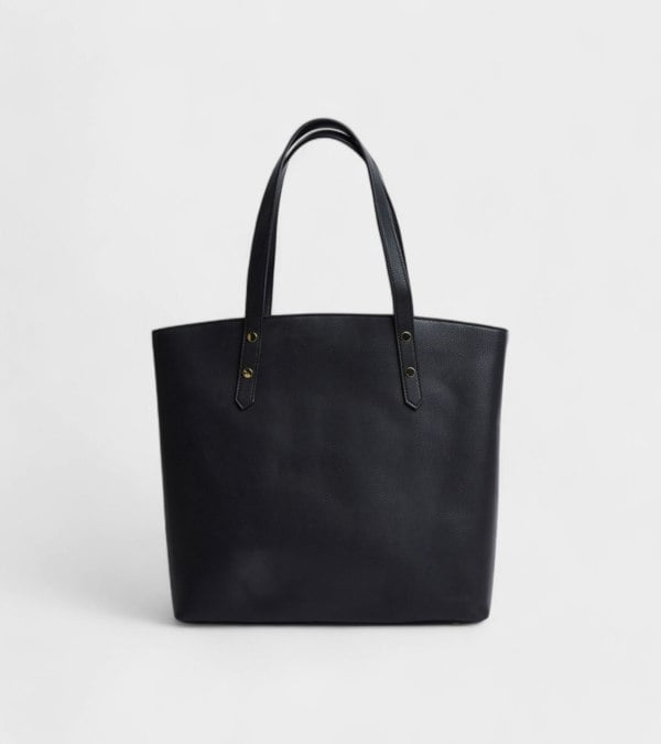 Votch Honor Vegan Bio-Based Bamboo Leather Tote Bag - Black