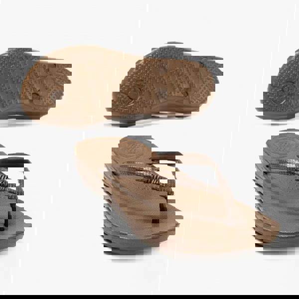 FitFlop FitFlop IQUSHION Womens Ergonomic Toe Post Flip Flops Bronze