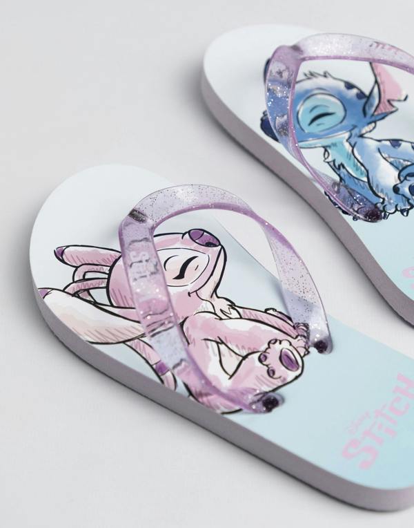 Lilo & Stitch Girls Multicoloured 2 Pack Multi Character Slider Slippers