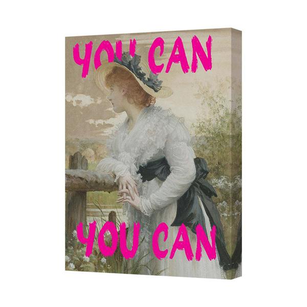 Benjamin Tate Design You Can You Can Vintage Style Canvas Wall Art Portrait