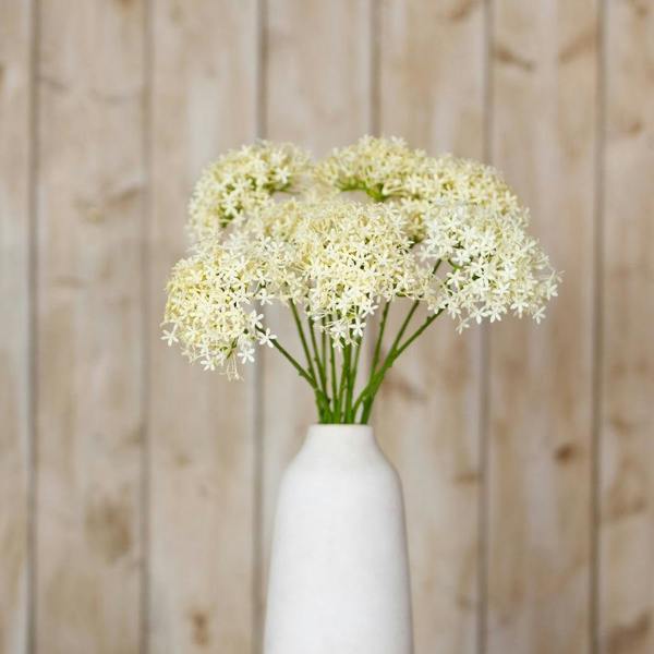 Wyld Haus Set of 3 Artificial Flowers Three Head Cream Allium Sprays