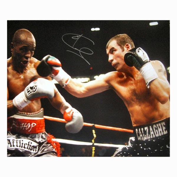 Unbranded Joe Calzaghe signed 16x20 photo vs Bernard Hopkins — Premium Framing