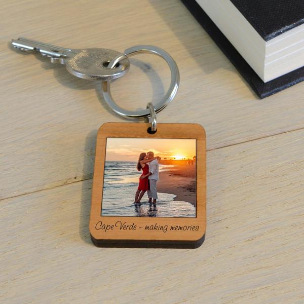 Abode Home & Gifts Polaroid Style Photo Keyring