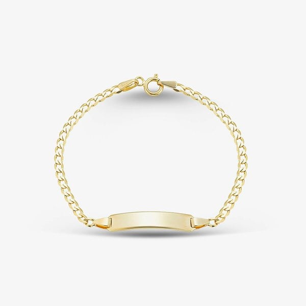 T. H. Baker 9ct Yellow Gold 6 Inch ID Chain Bracelet SIDB-230-9Y-6
