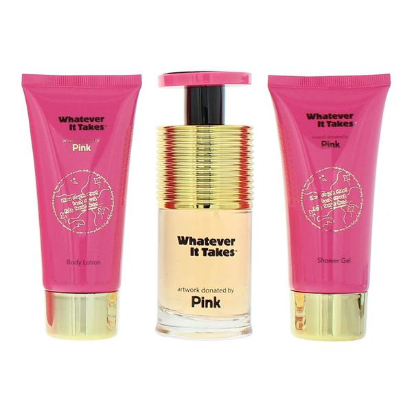 Pink Whatever It Takes Eau De Parfum 100ml, Body Lotion 100ml + Shower Gel 100ml