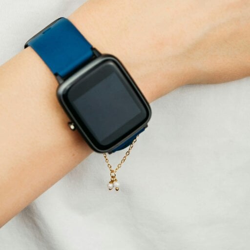 The Colourful Aura Minimalistic Small Pearl Dangle Watch Strap Jewellery Accessories Charm