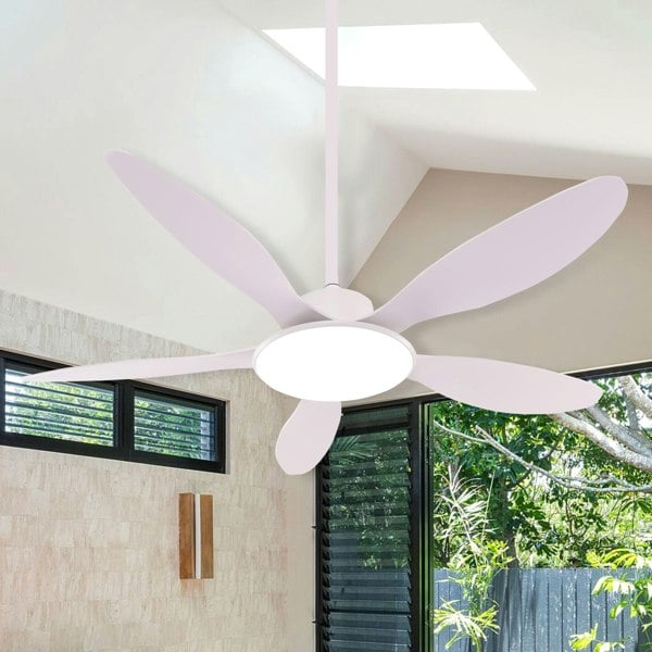Lightsin Ceiling Fan with Light Low-Noise 5-Blade Fan Light with Adjustable Speeds and Timer Lightsin UK 