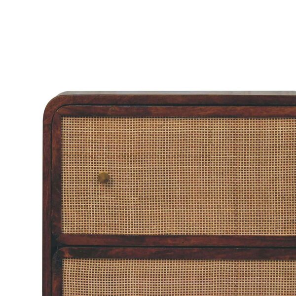 Artisan Furniture Solid Wood Chestnut Woven Chest, 3 Drawers, Brown