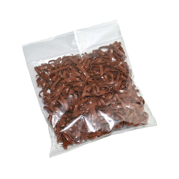 Lincoln Silicone Plaiting Bands (500 Pack) - Brown