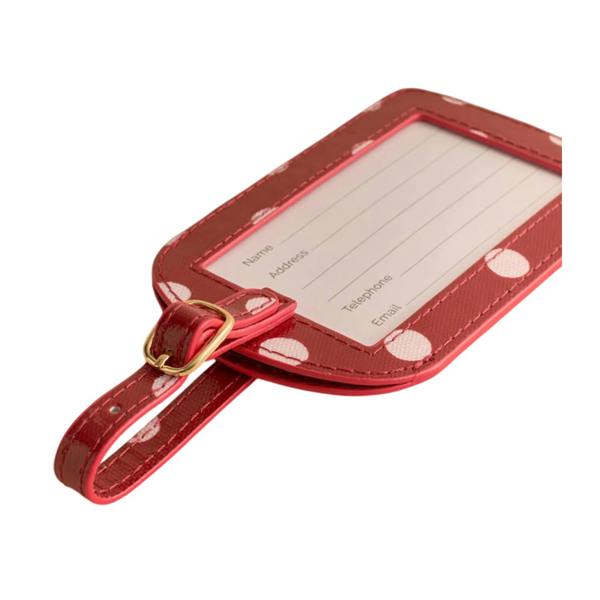 Cath Kidston Polka Dot Luggage Tag - Red - 