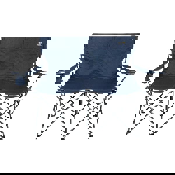 Regatta Isla Logo Travel 2 Person Camping Chair - Navy/Seal Grey - 