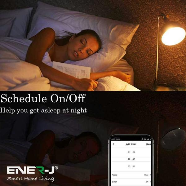 ENER-J 5W GU10 Smart WiFi LED Bulb, Dimmable RGB & Tunable White Spotlight, Alexa & Google Home Compatible - Single Pack