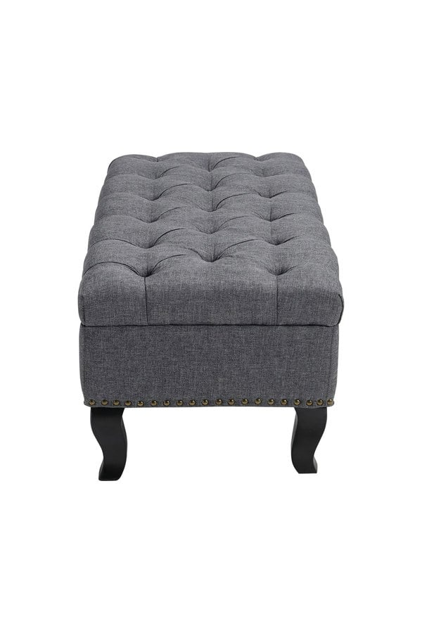 Living and Home Tufted Rectangle Ottoman Footstool