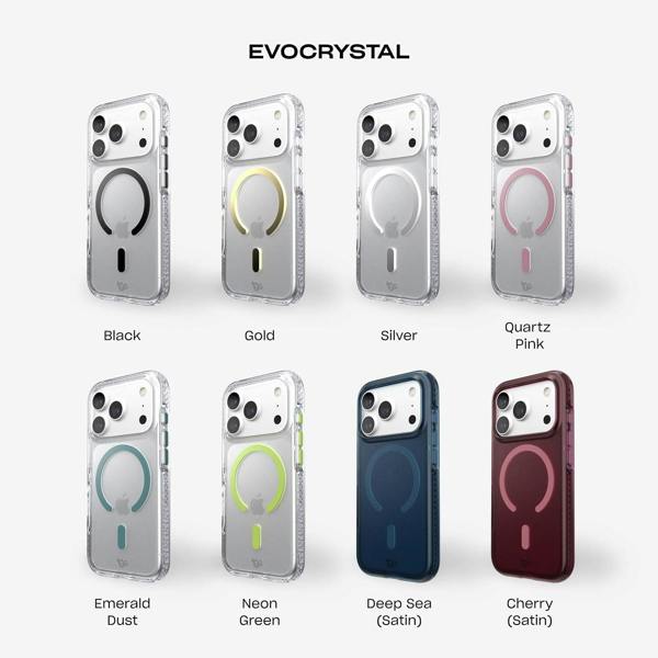 Tech21 Evo Crystal Case with MagSafe for iPhone 17/18 Pro 6.3" Clear Black - T21-11640