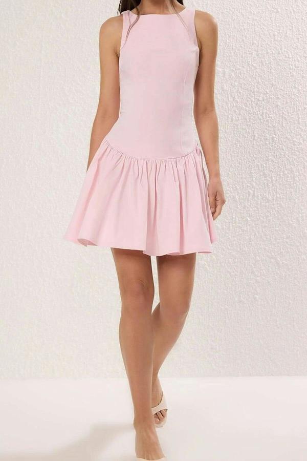 WOVCOR Sleeveless Fitted Mini Dress