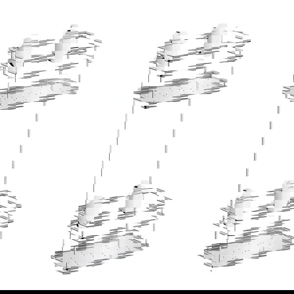 Polished chrome double shower basket