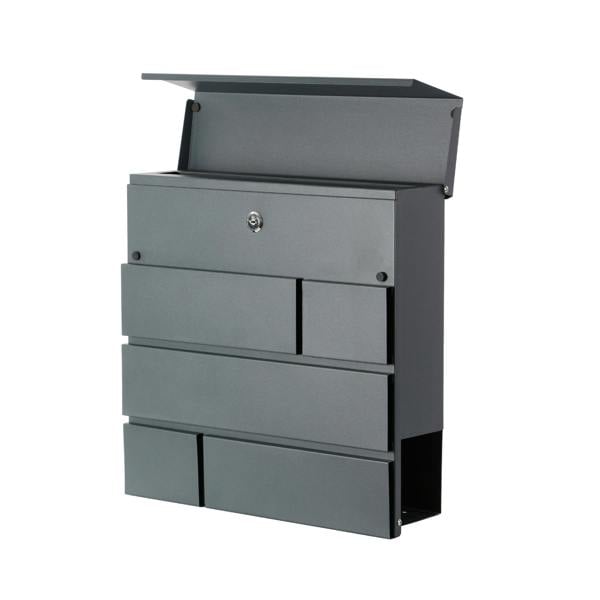 Phoenix Safe Phoenix Estilo Top Loading Letter Box MB0121KA in Graphite Grey with Key Lock