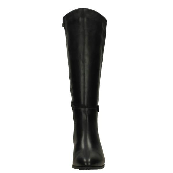 Spot On Ladies Spot On Block Heel Wide Fitting Knee High Boots  F51256