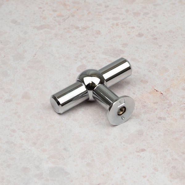 Handle & Home Polished Chrome T-Bar Handle and Knob