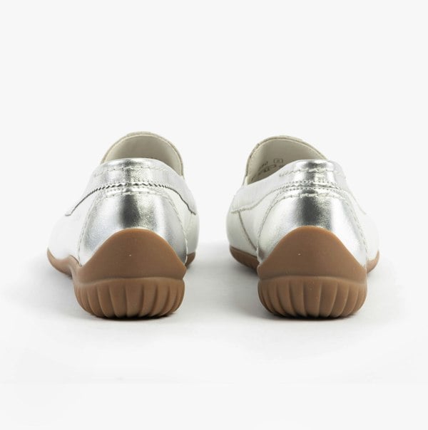 Gabor CALIFORNIA Womens Moccassins White/Silver