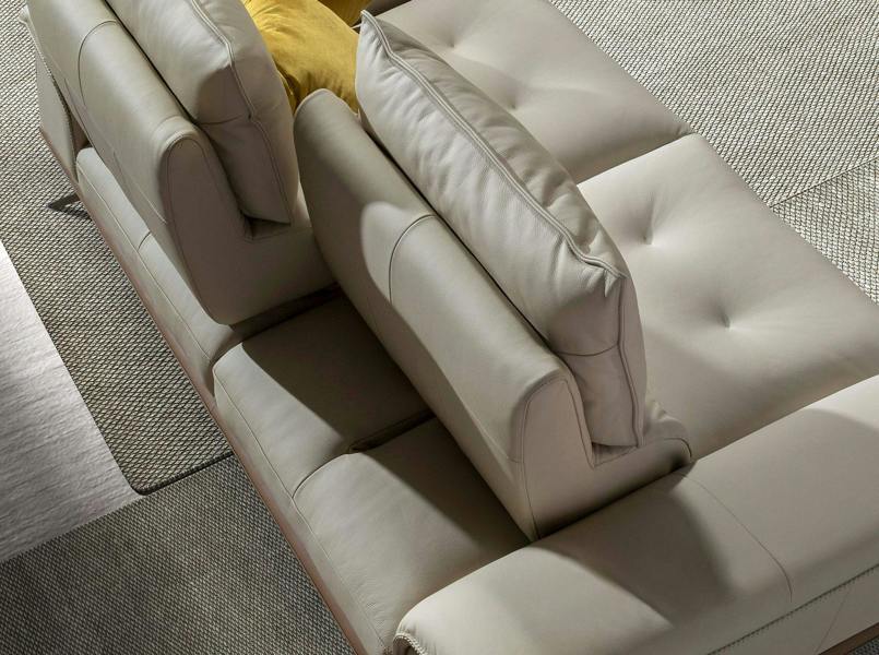Angel Cerdá Grey taupe leather sofa 6247/6248