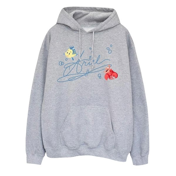 Disney Womens/Ladies The Little Mermaid Ariel Hoodie - Sports Grey