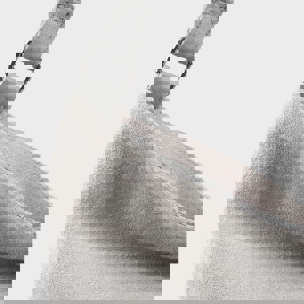 Assots London 'TINA' Grey Suede Real Leather Unlined Slouchy Shopper Tote Bag