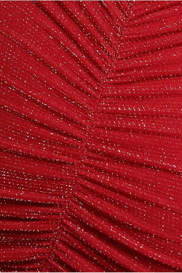 Cut Out Long Sleeve Bodycon Mini Dress - Red DR3532