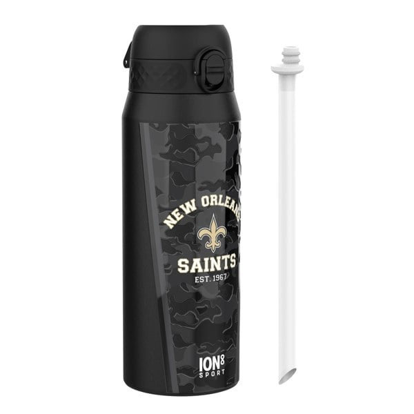 ION8 NFL x ION8 Insulated Steel Water Bottle, NFL Saints, 750ml (24oz)