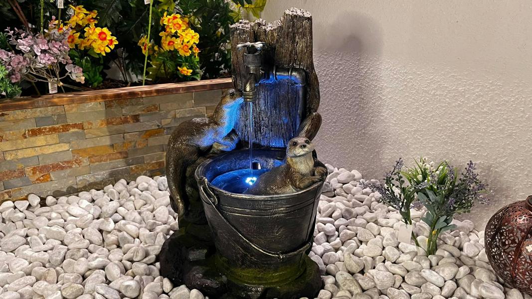 Tranquillity Water Features Otters at Tap Animal Animal Fountain Water Feature