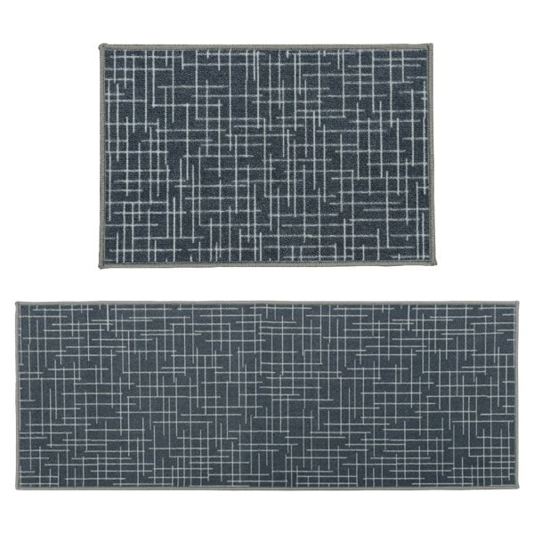 JVL Savio Machine Washable Doormat and Runner, Grey