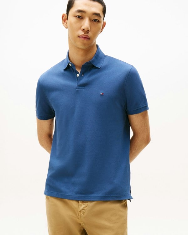 Tommy Hilfiger 1985 Regular Fit Mens Polo - Aegean Sea