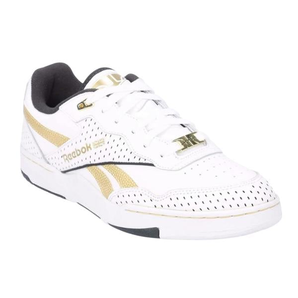 Reebok Mens BB 4000 II Leather Trainers - White Gold - 