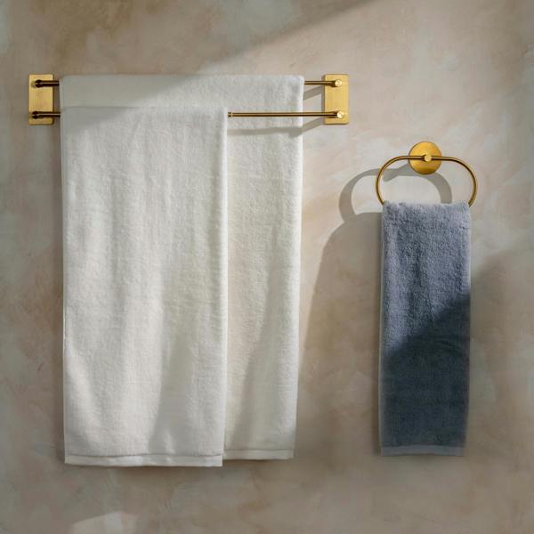 Storm Blue Supima Cotton Towels - double, styled in a bedroom 5 | Soak and Sleep