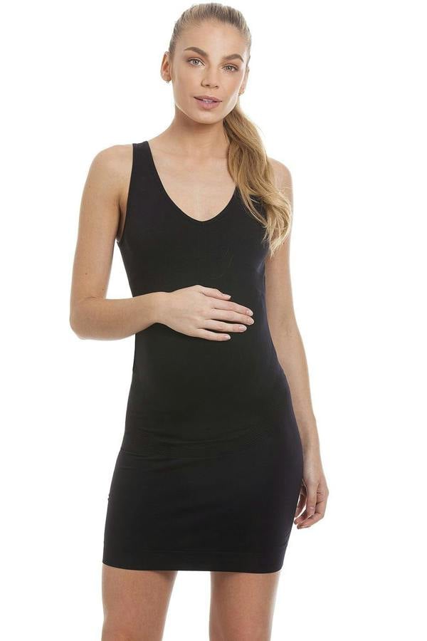 Womens Black Seamfree Maternity Full Slip