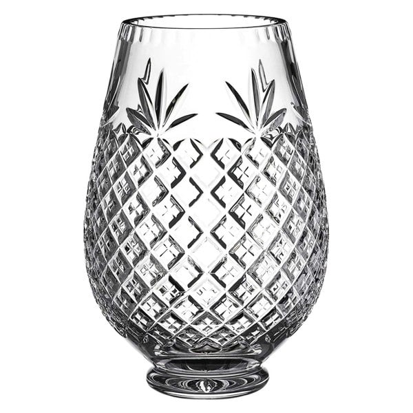 Diamante Crystal Tulip Vase with Blank Engraving Panel - 20cm