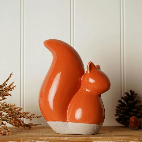 Country Living Orange Ceramic Squirrel