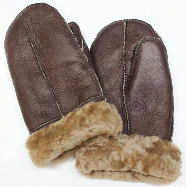 Infinity Leather Handmade new real Leather sheepskin unisex sheepskin shearling mittens mitts gloves thick warm