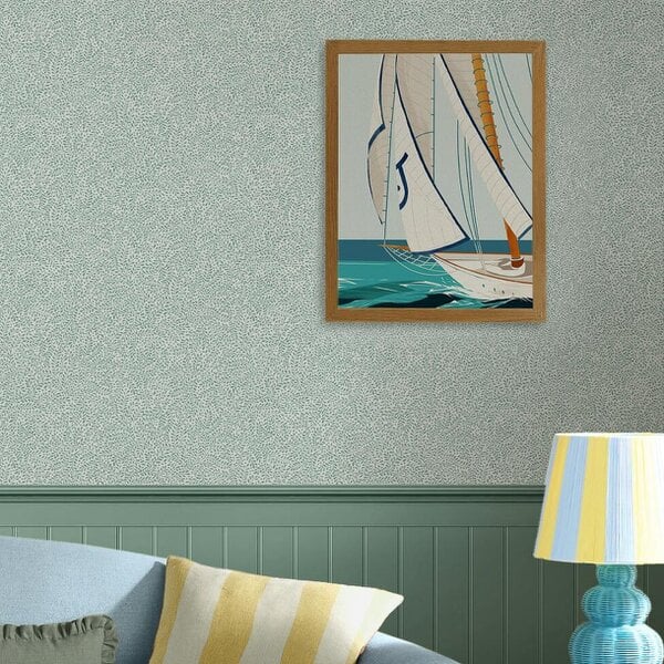 Joules Driftwood Daydream 50 X 70 Wood Frame | Blue