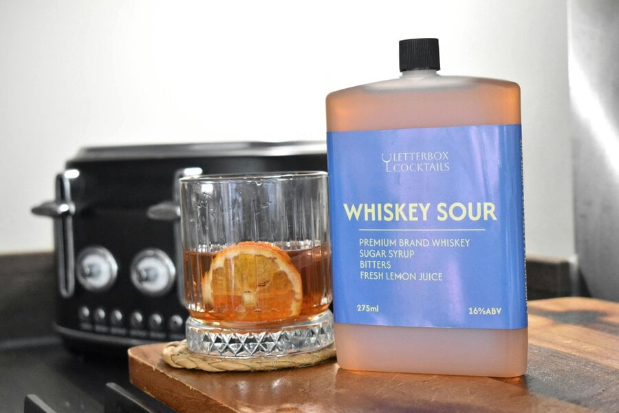 Letterbox Cocktails Whiskey Sour Mini Cocktail – Premium Letterbox Cocktail Gift (100ml)