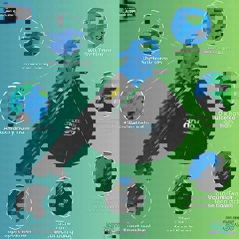 ProKleen Pro-Kleen Garden Leaf Blower And Vacuum - 3000W - Shreds & Mulches 10-1 Ratio, 10m Power Cable, 2 x 35L Bags
