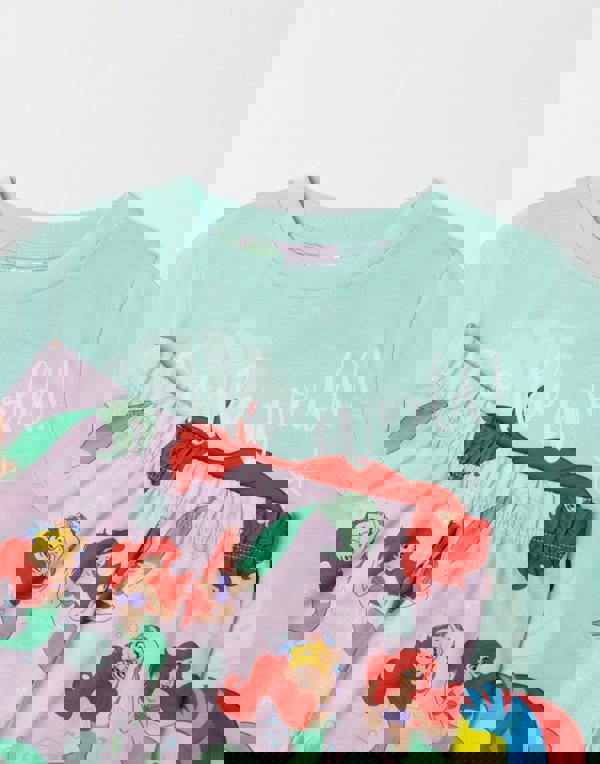 Disney The Little Mermaid Girls Blue Character Long Sleeve Long Leg Pyjama Set