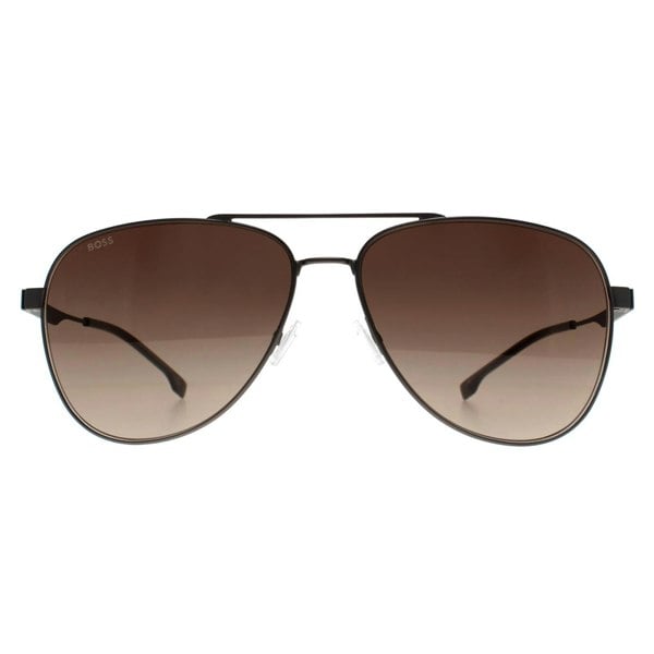 Hugo Boss Sunglasses BOSS 1641/S R80 HA Matte Dark Ruthenium Brown Gradient